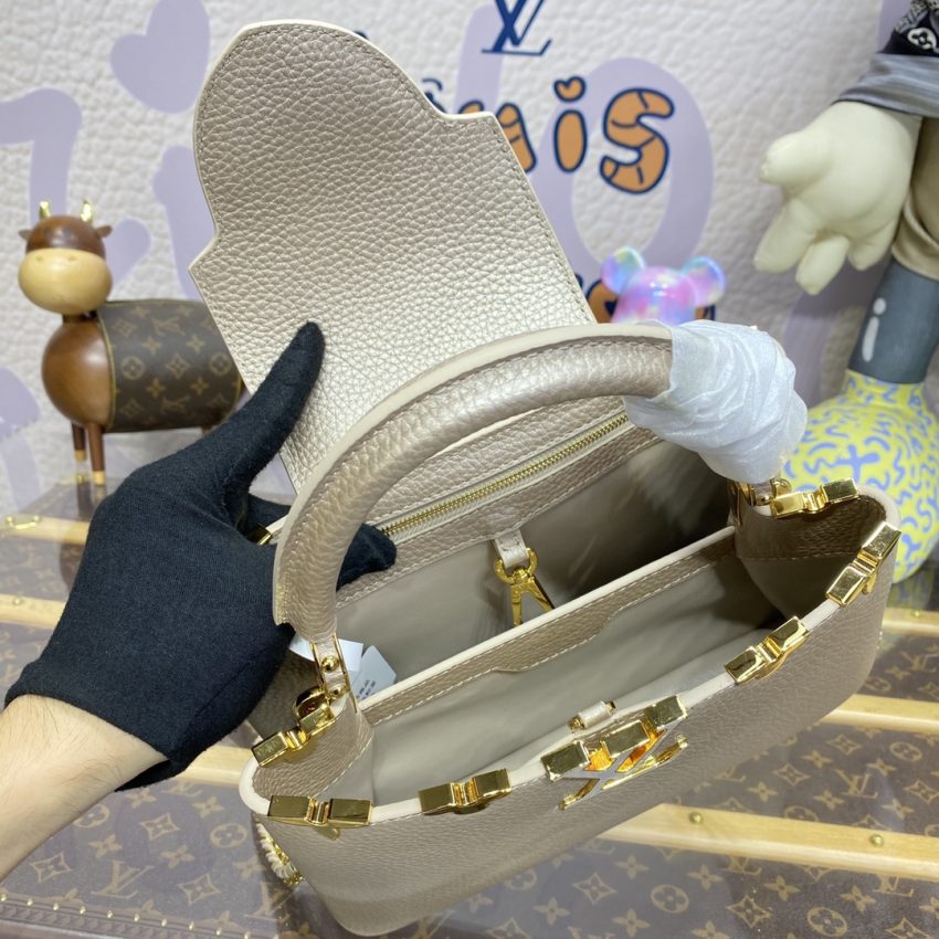loius vuitton capucines golden grey 3