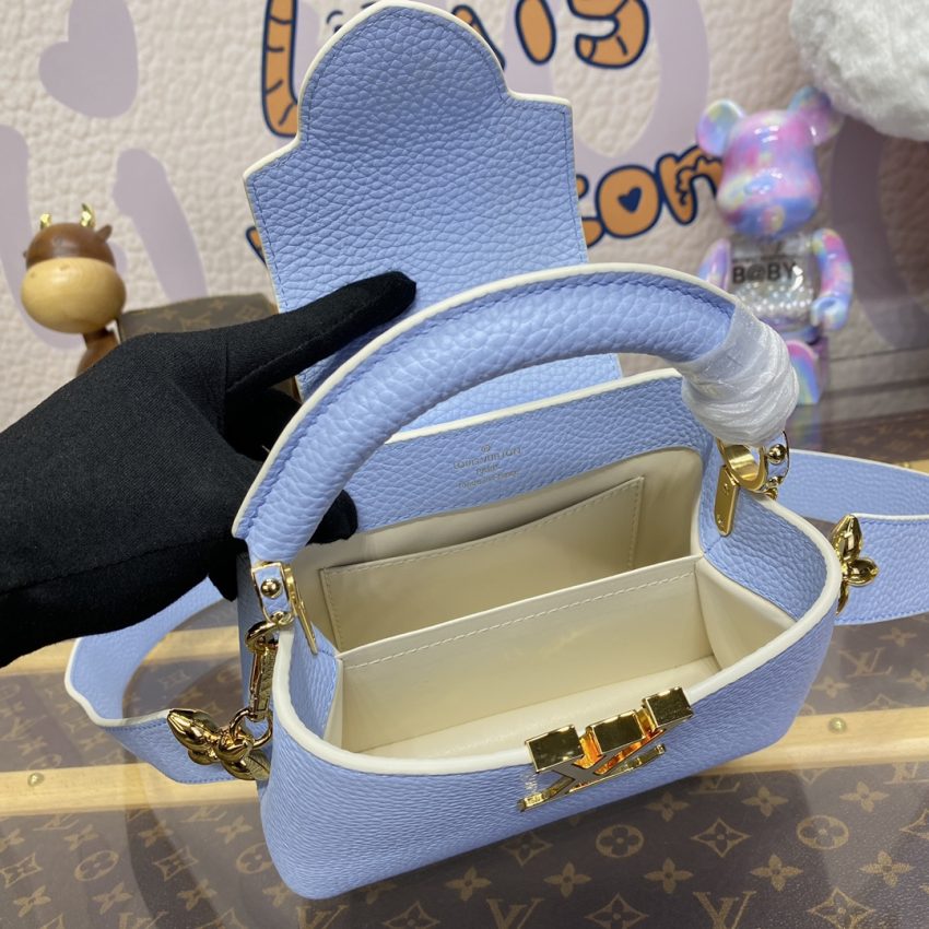 loius vuitton capucines light blue 7