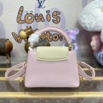 loius vuitton capucines pink beige 11