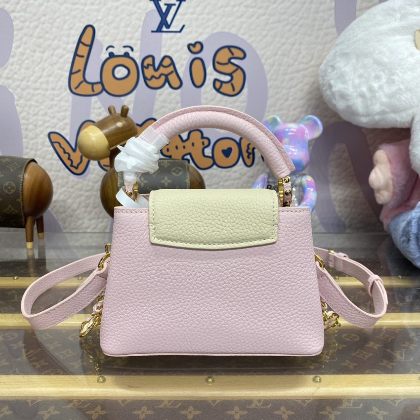 loius vuitton capucines pink beige 11