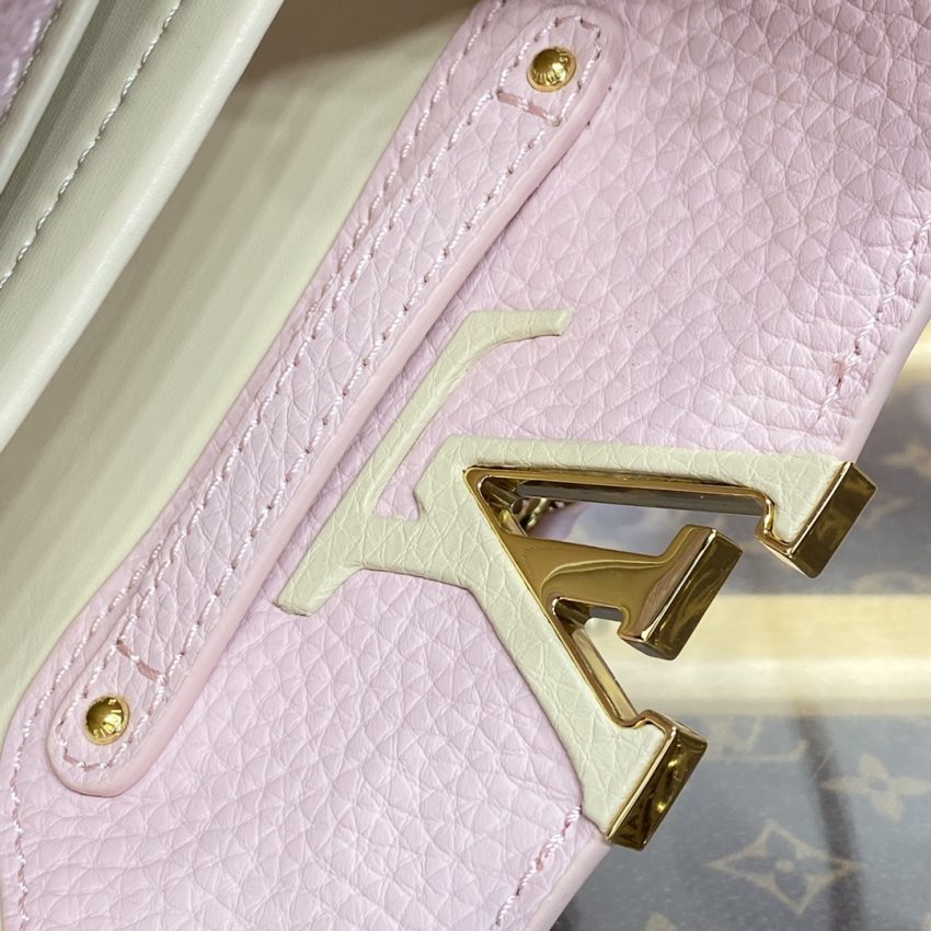 loius vuitton capucines pink beige 4