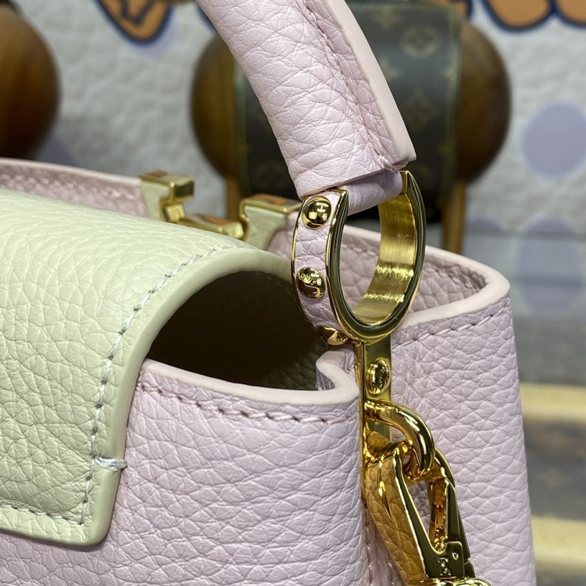 loius vuitton capucines pink beige 8