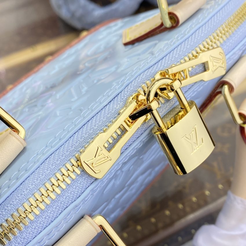 louis vuitton alma bb light blue 4