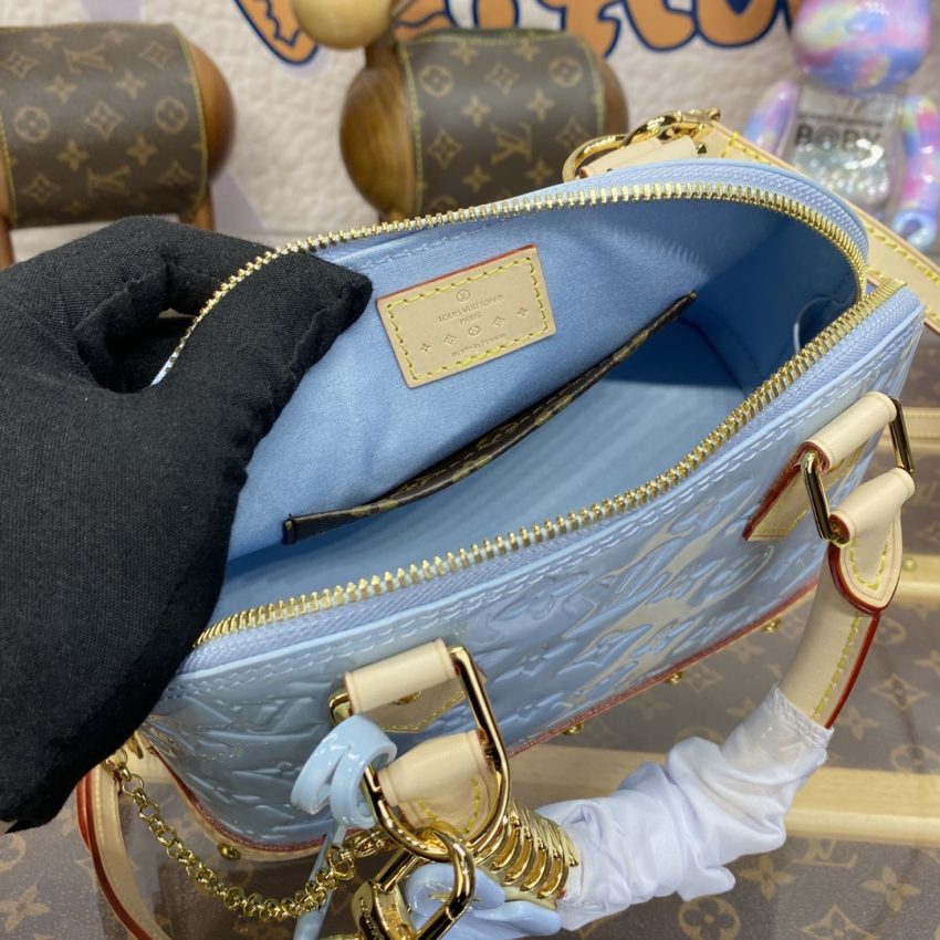louis vuitton alma bb light blue 5