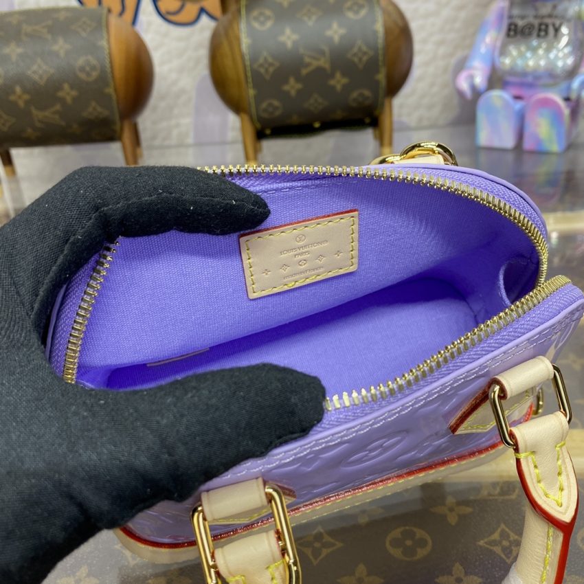 louis vuitton alma nano purple 8