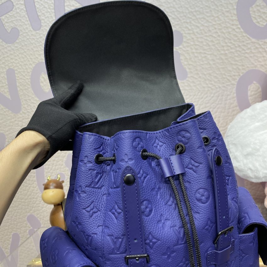 louis vuitton christopher backpack blue 10
