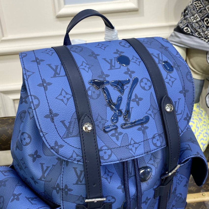 louis vuitton christopher backpack blue 2 4