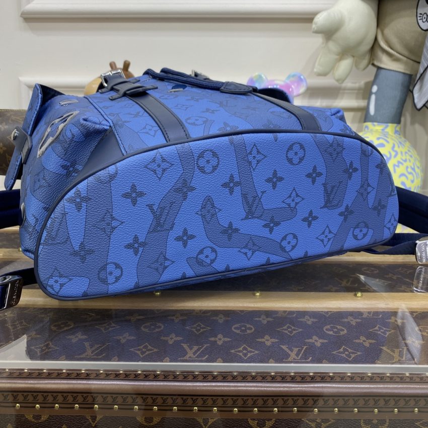 louis vuitton christopher backpack blue 2 5