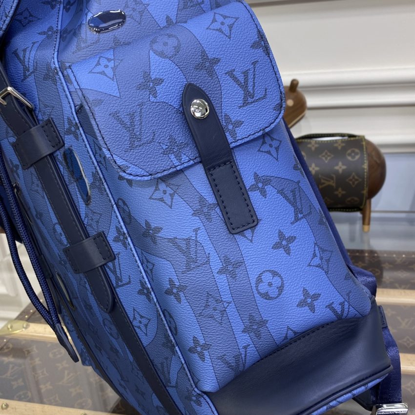 louis vuitton christopher backpack blue 2 7