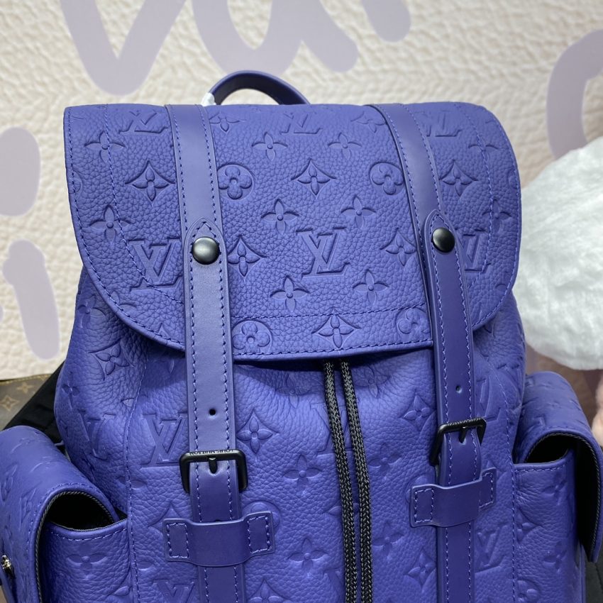 louis vuitton christopher backpack blue 6