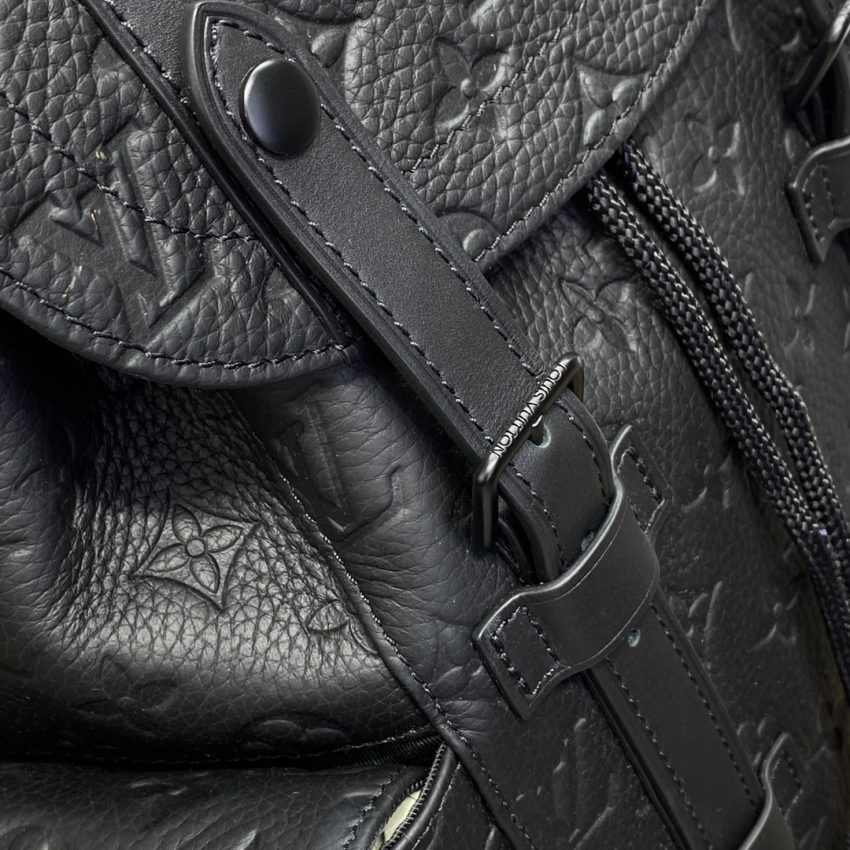 louis vuitton christopher backpack full black 6