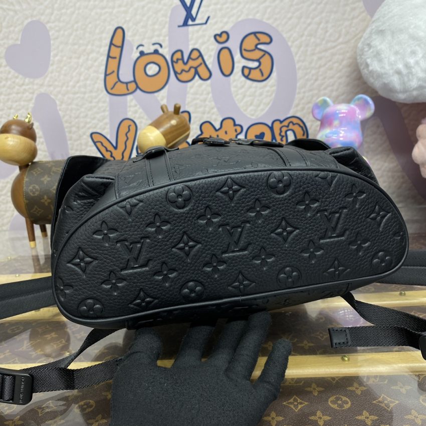 louis vuitton christopher backpack full black 9