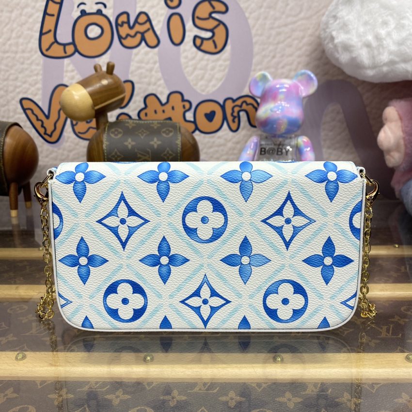 louis vuitton felicie pochette blue pink 2