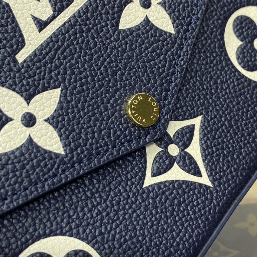 louis vuitton felicie pochette blue white 3