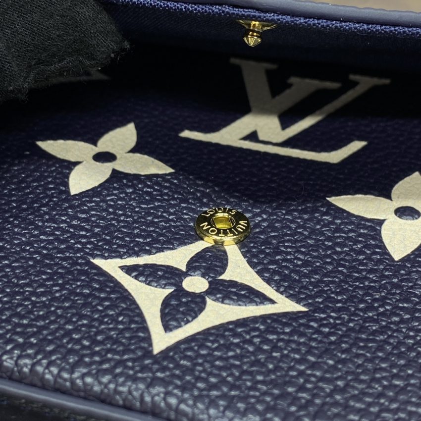 louis vuitton felicie pochette blue white 7