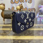 louis vuitton felicie pochette blue white 9