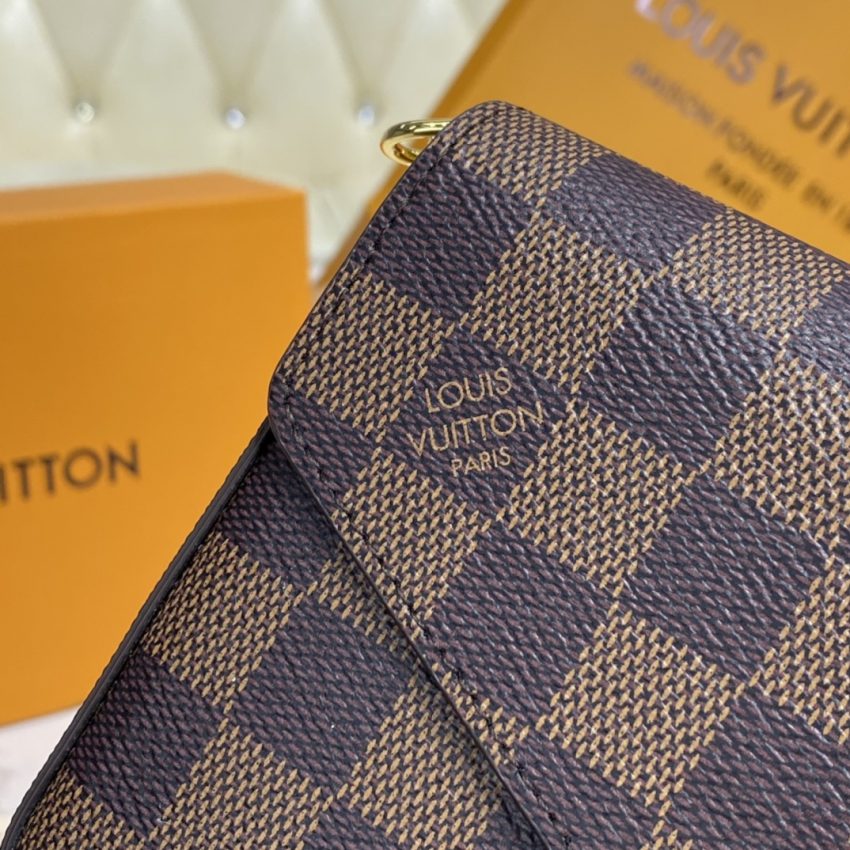 louis vuitton felicie pochette brown grid 5