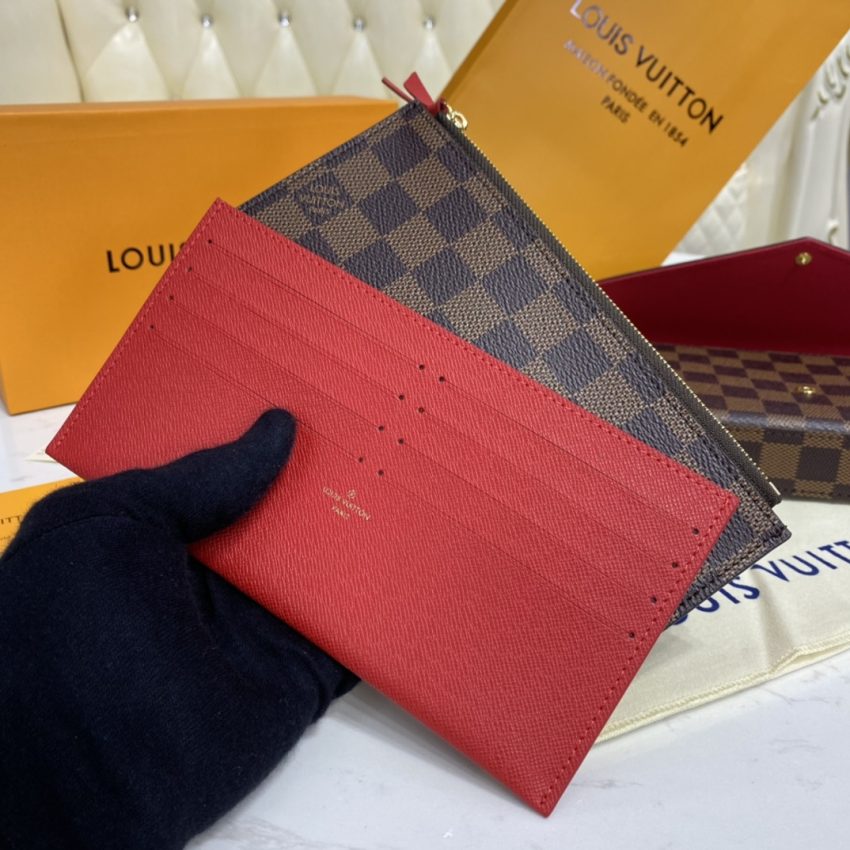 louis vuitton felicie pochette brown grid 8