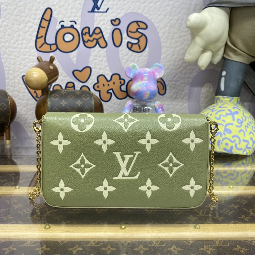 louis vuitton felicie pochette green 2