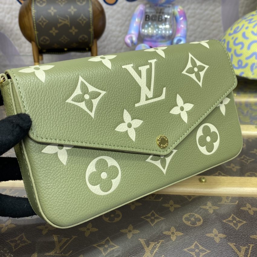louis vuitton felicie pochette green 3