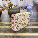 louis vuitton felicie pochette white orange flowers 6
