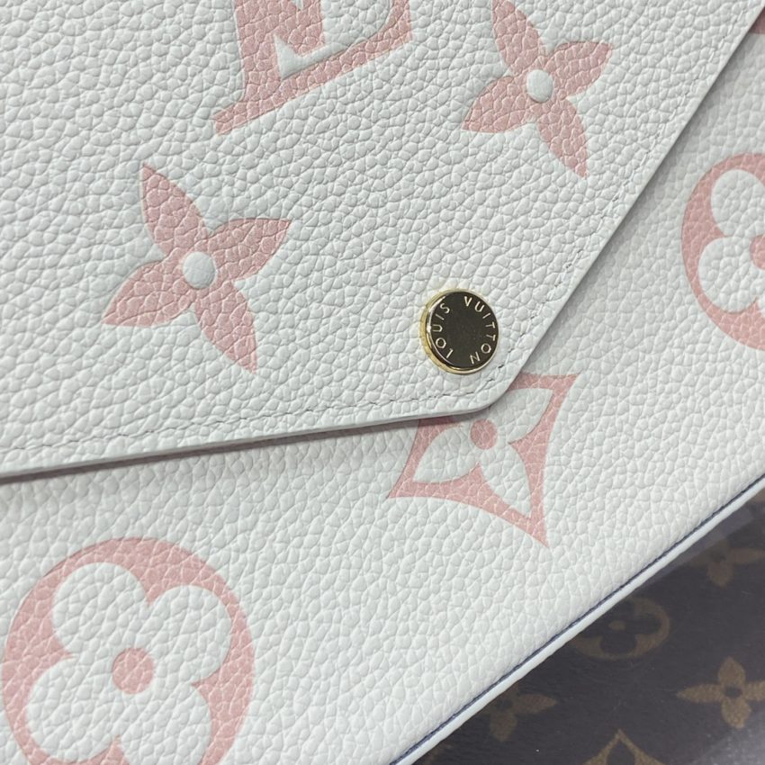 louis vuitton felicie pochette white pink 6