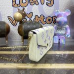louis vuitton felicie pochette white purple 5
