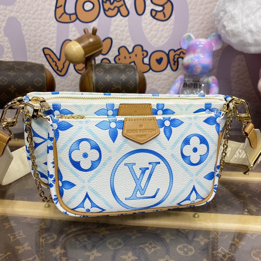 louis vuitton multi pochette accessoires white blue 8