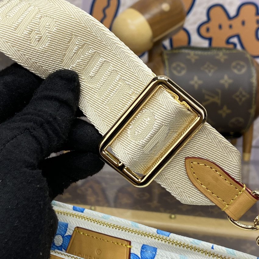 louis vuitton multi pochette accessoires white blue 9