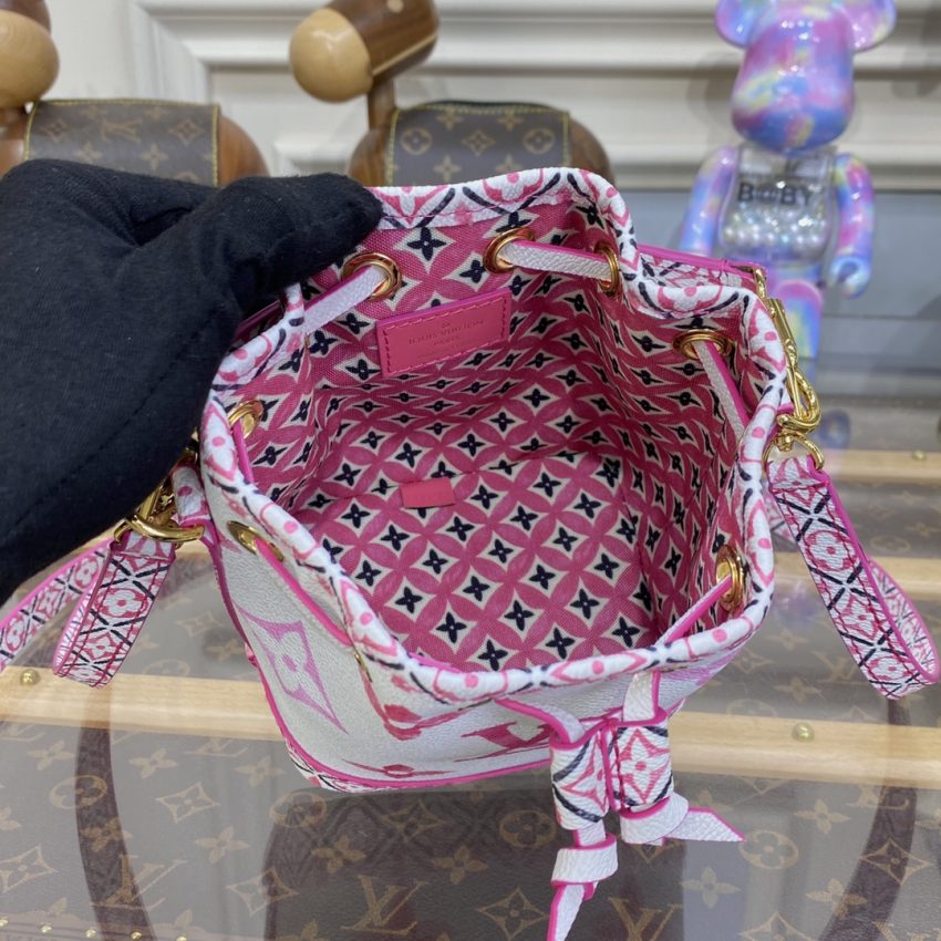 louis vuitton nano noe white pink 2