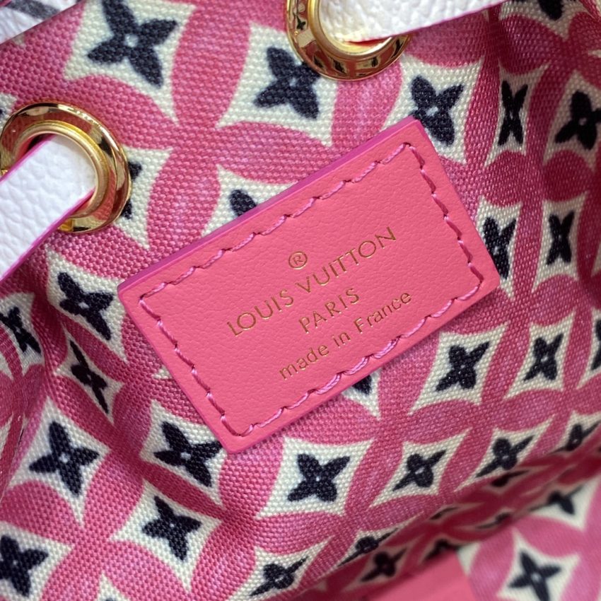 louis vuitton nano noe white pink 6