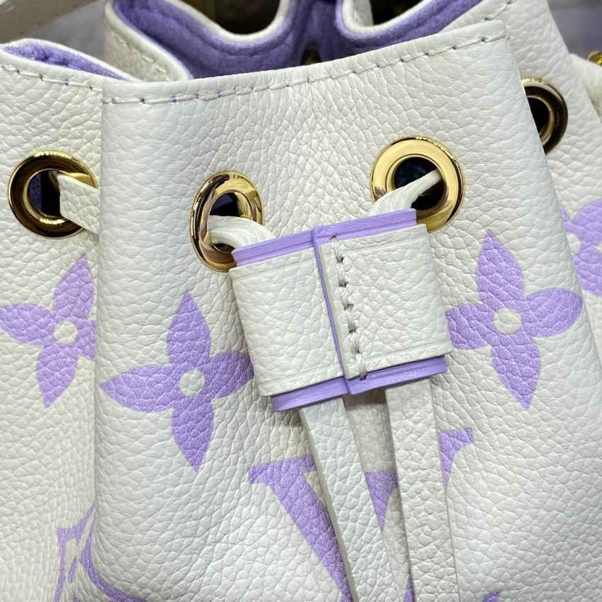louis vuitton nano noe white purple 6