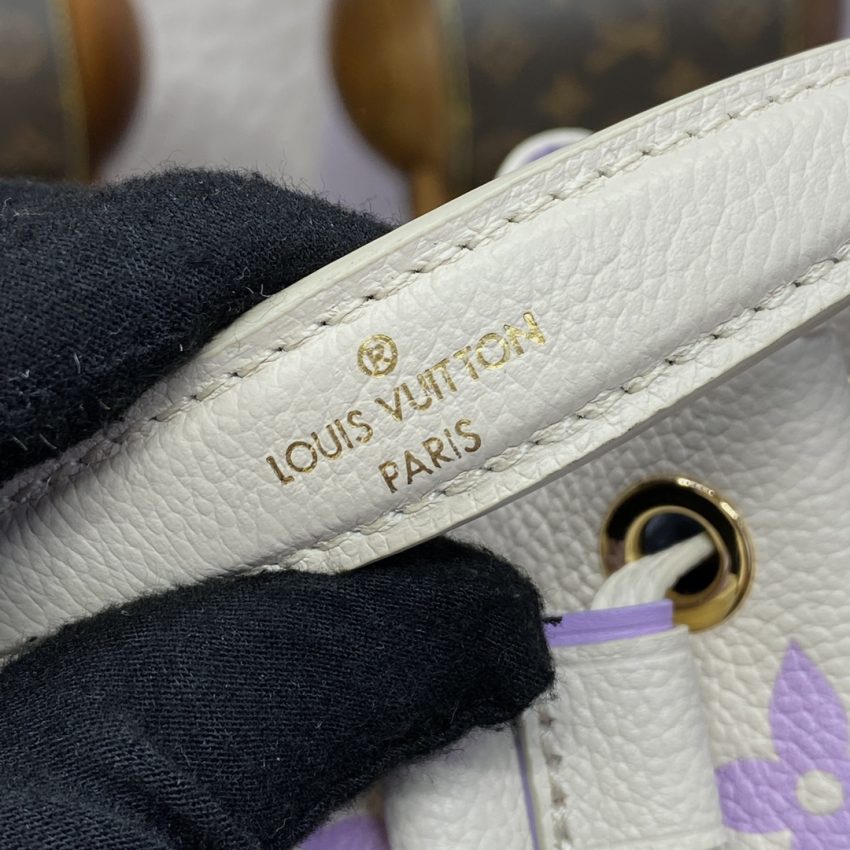 louis vuitton nano noe white purple 8