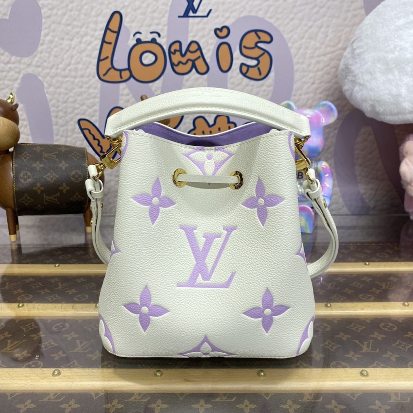 louis vuitton neonoe bb bag white purple 5