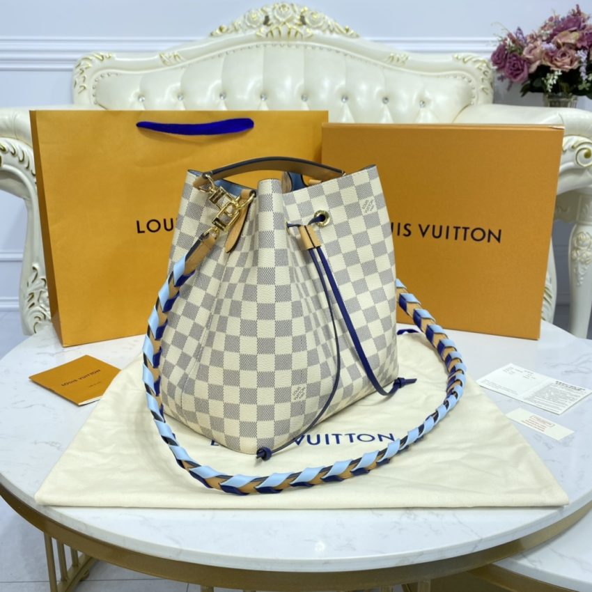 louis vuitton neonoe bb white grid 3