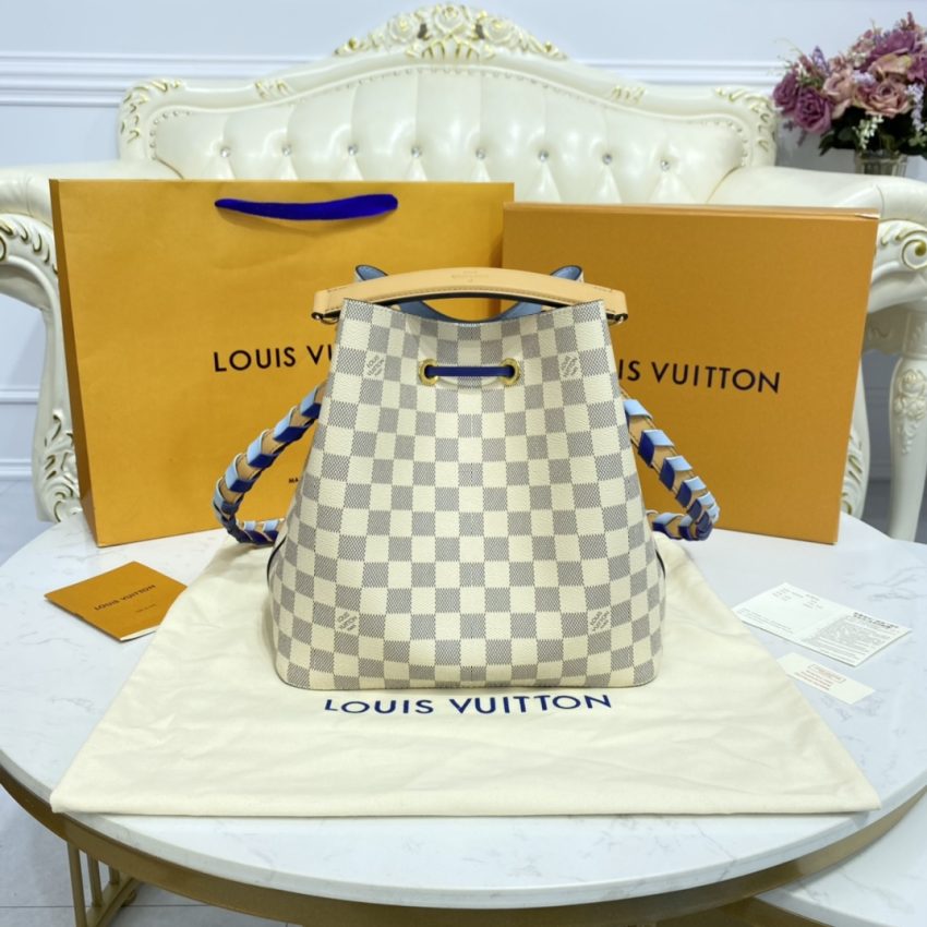 louis vuitton neonoe bb white grid 8