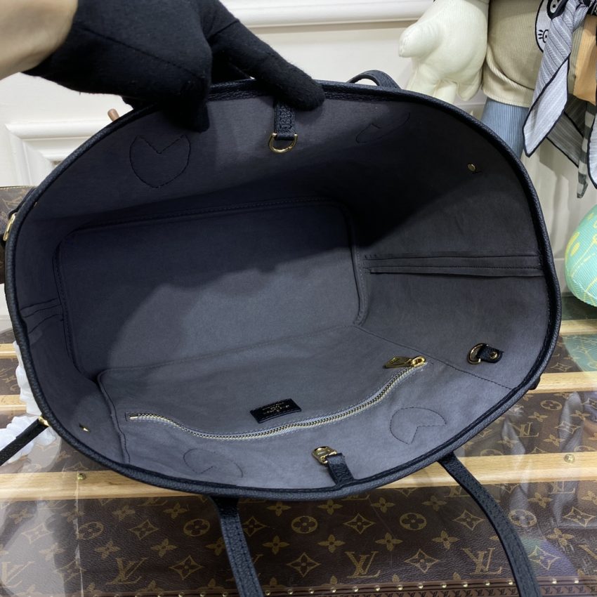 louis vuitton neverfull mm black pink 2