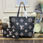 louis vuitton neverfull mm black pink 3