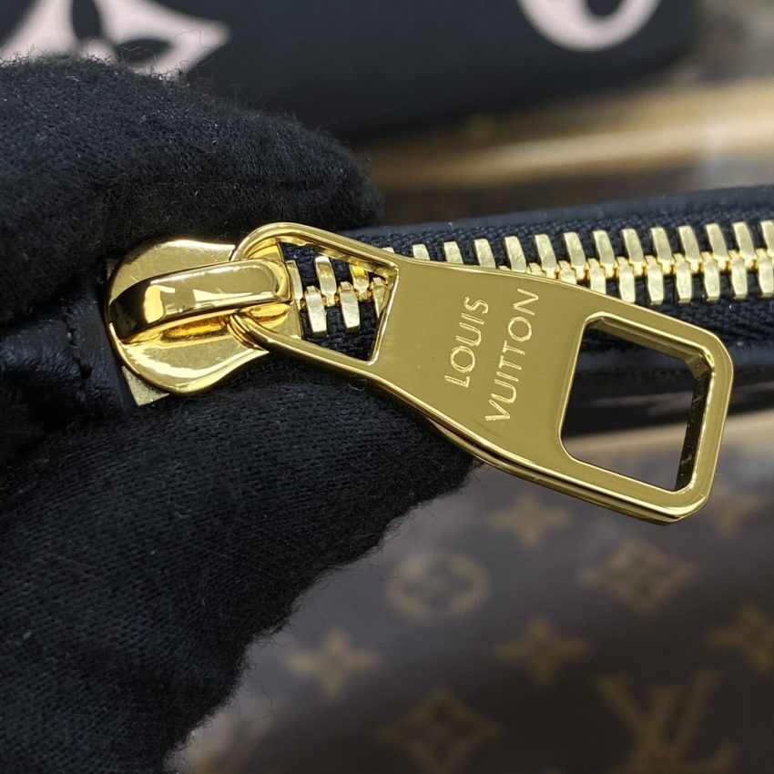 louis vuitton neverfull mm black pink 4