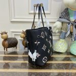 louis vuitton neverfull mm black pink 9