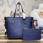 louis vuitton neverfull mm blue 5