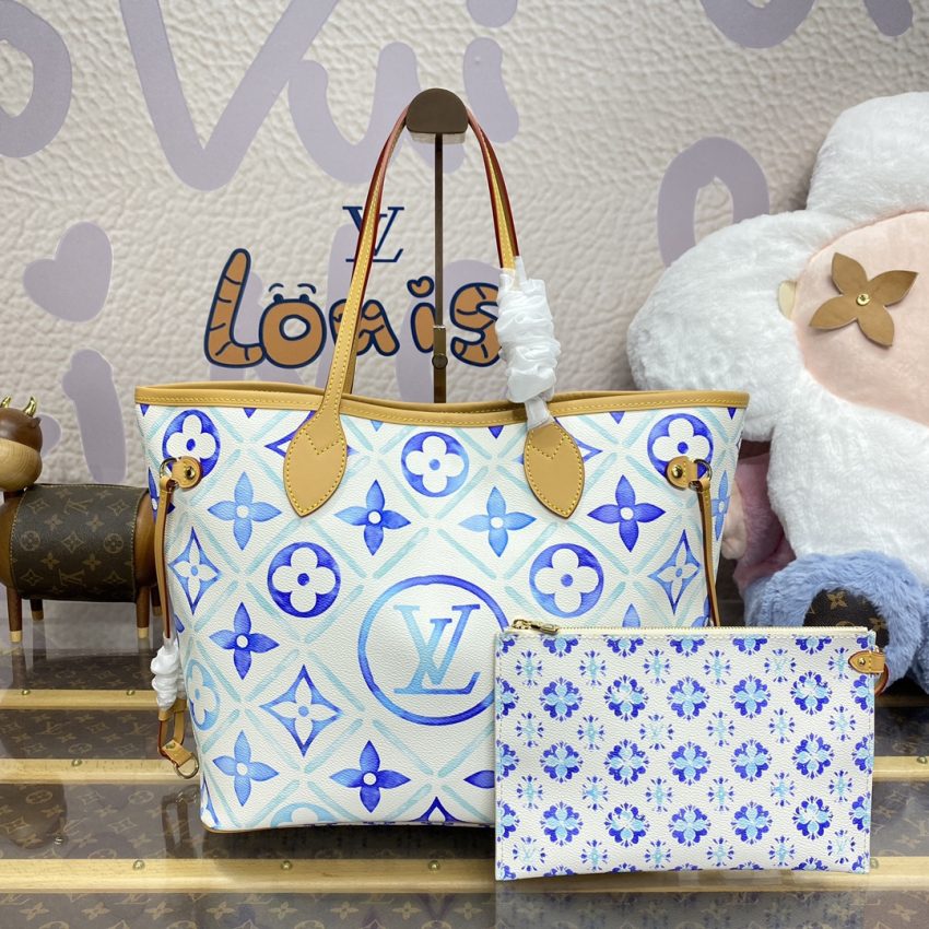 louis vuitton neverfull mm bue 6