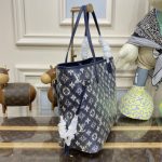 louis vuitton neverfull mm denim blue 5
