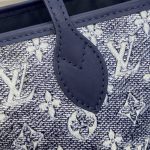 louis vuitton neverfull mm denim blue 6