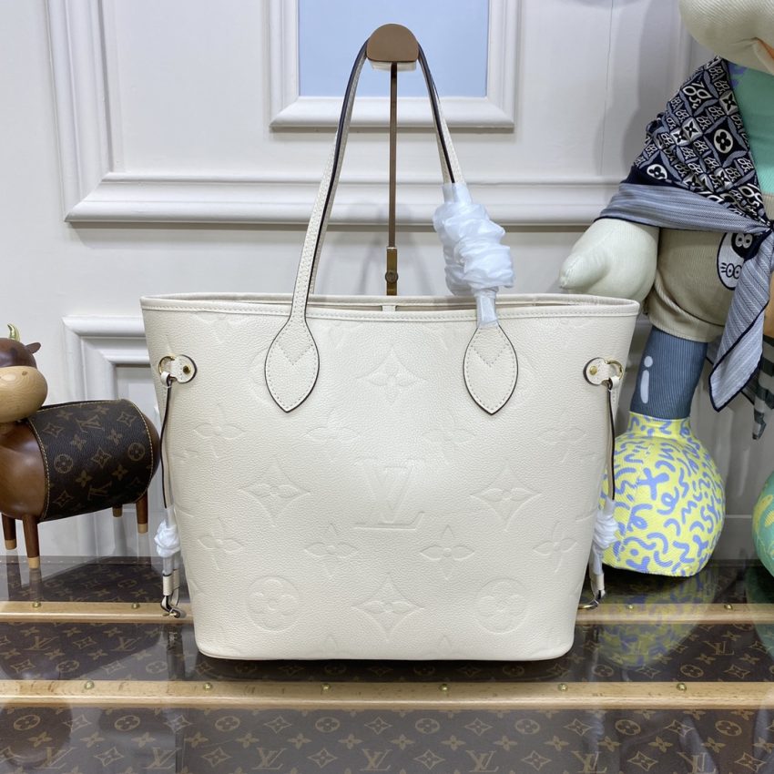 louis vuitton neverfull mm full beige 9