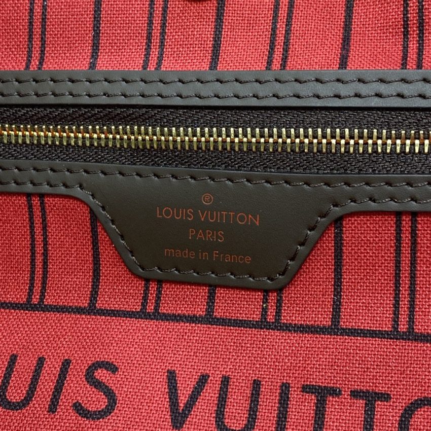 louis vuitton neverfull mm grid red inside 5