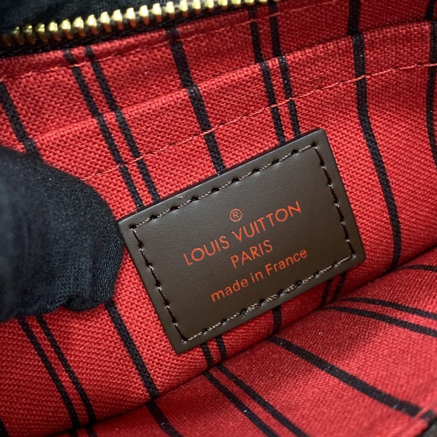 louis vuitton neverfull mm grid red inside 6