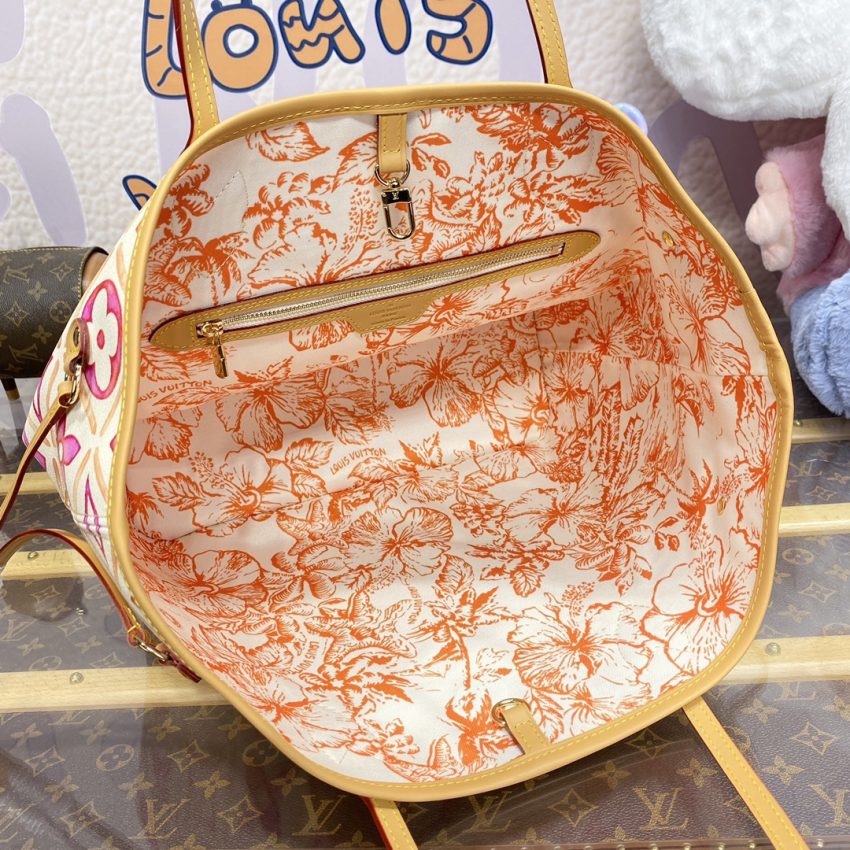 louis vuitton neverfull mm orange 2