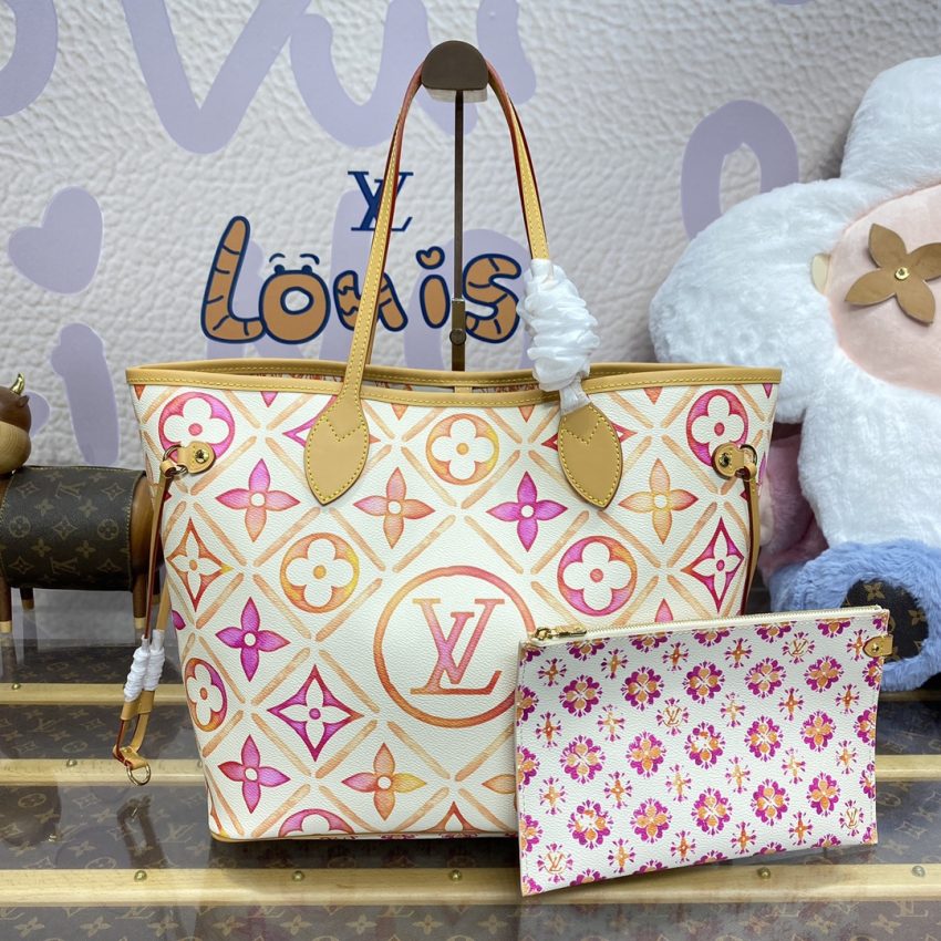 louis vuitton neverfull mm orange 8