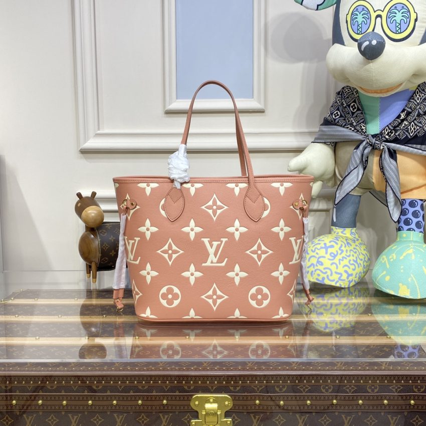 louis vuitton neverfull mm pink 6